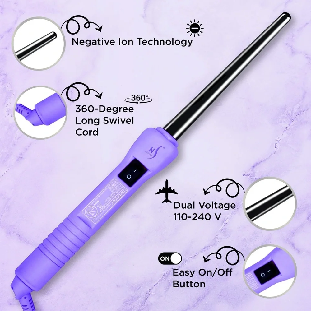 Herstyle Vibrant Purple Hair Curling Wand - Picture 6 of 7